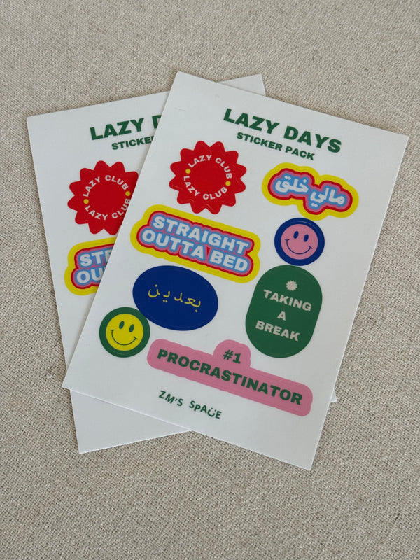 "Lazy Days" Sticker Pack