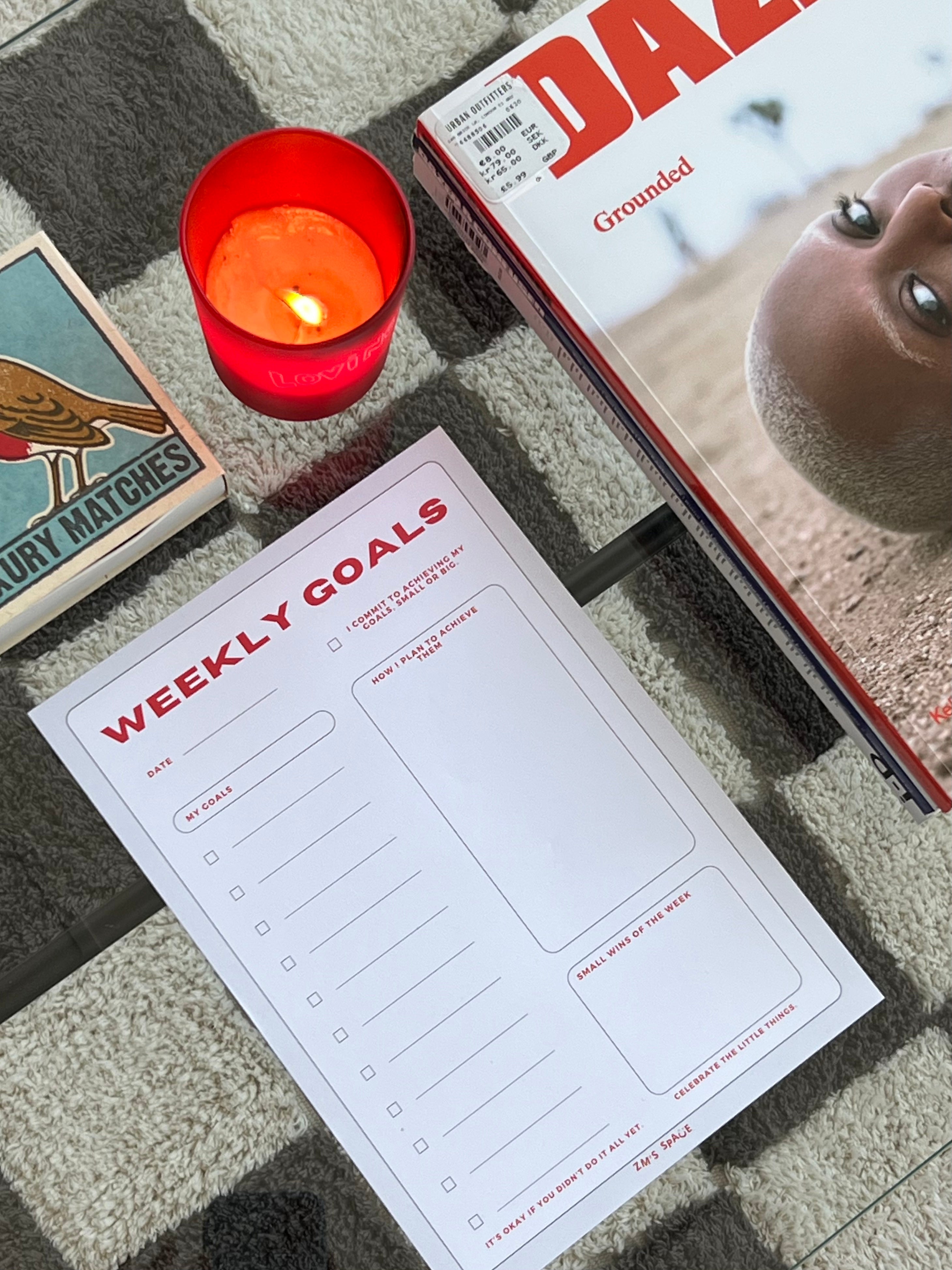 Weekly Goals Notepad – zm's space