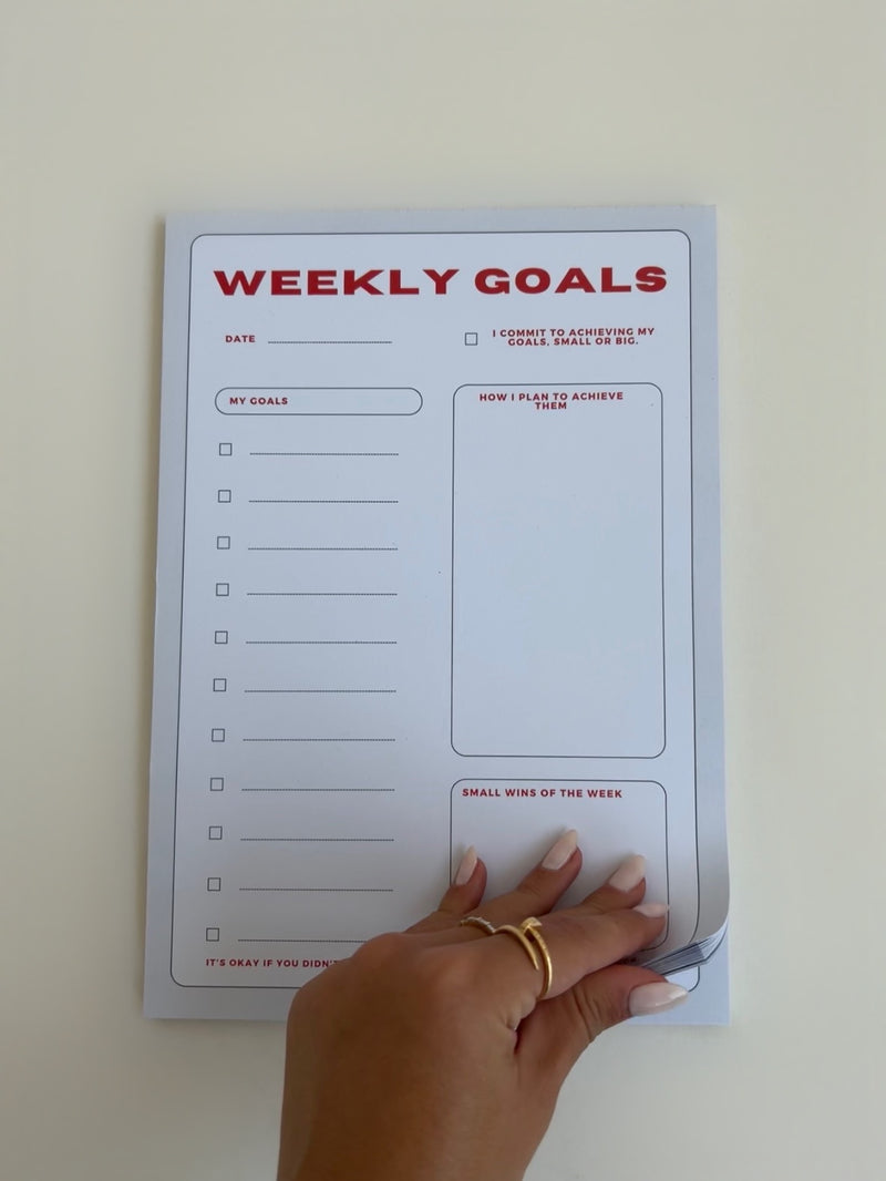 Weekly Goals Notepad