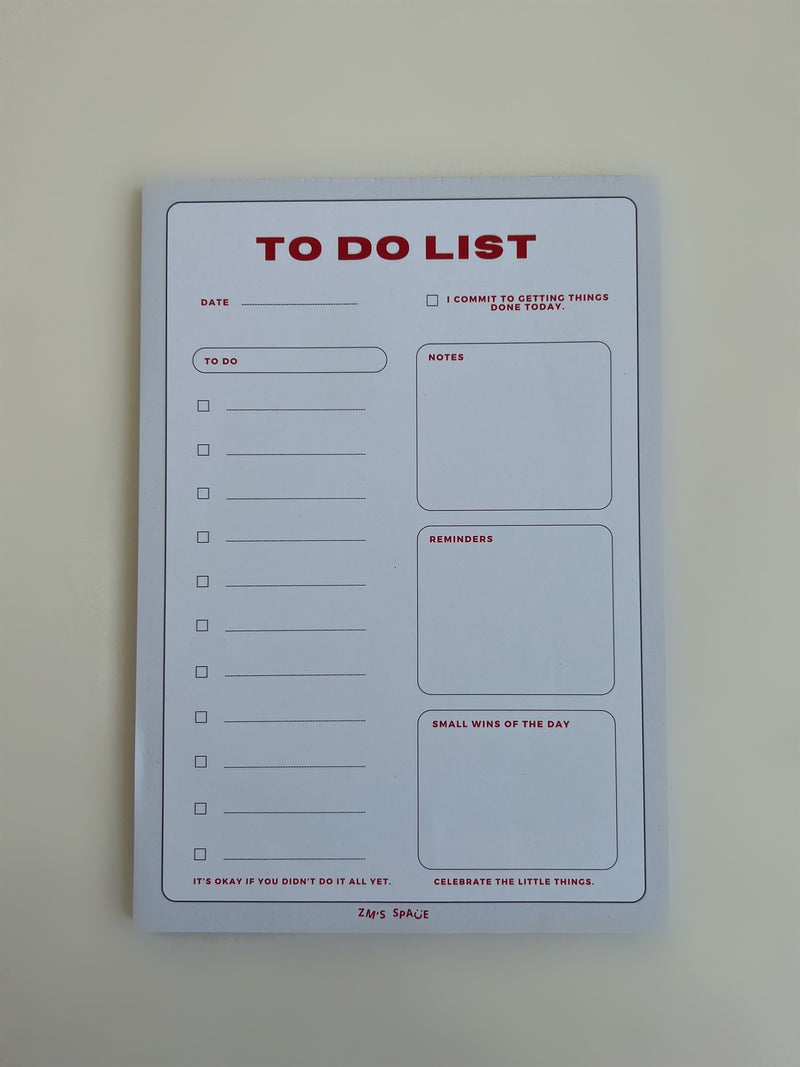 To Do List Notepad