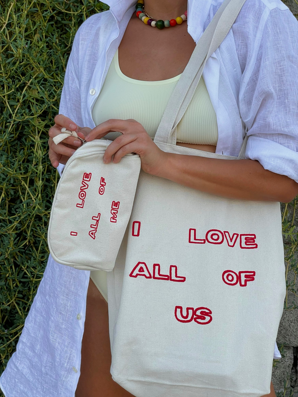 "Love" Tote & Pouch Set