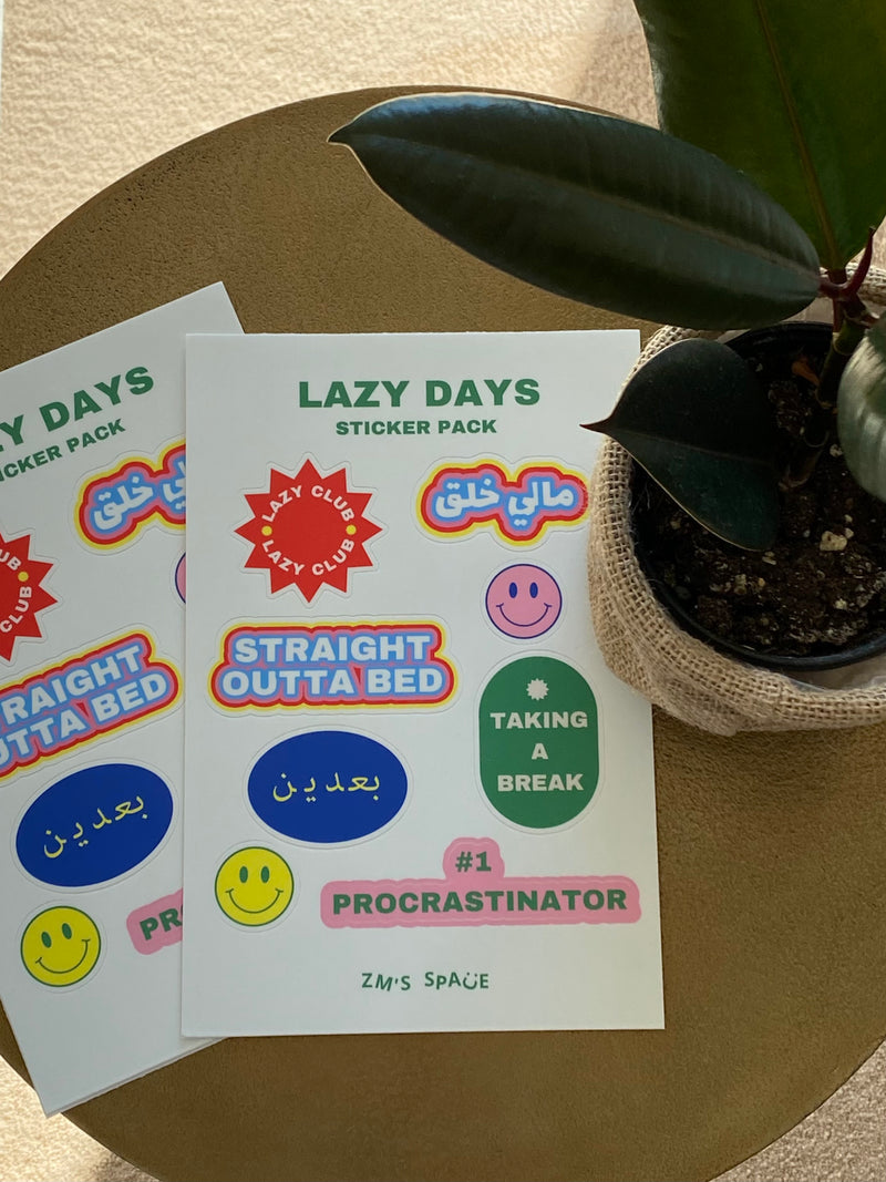 "Lazy Days" Sticker Pack