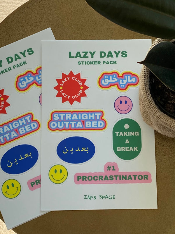 "Lazy Days" Sticker Pack